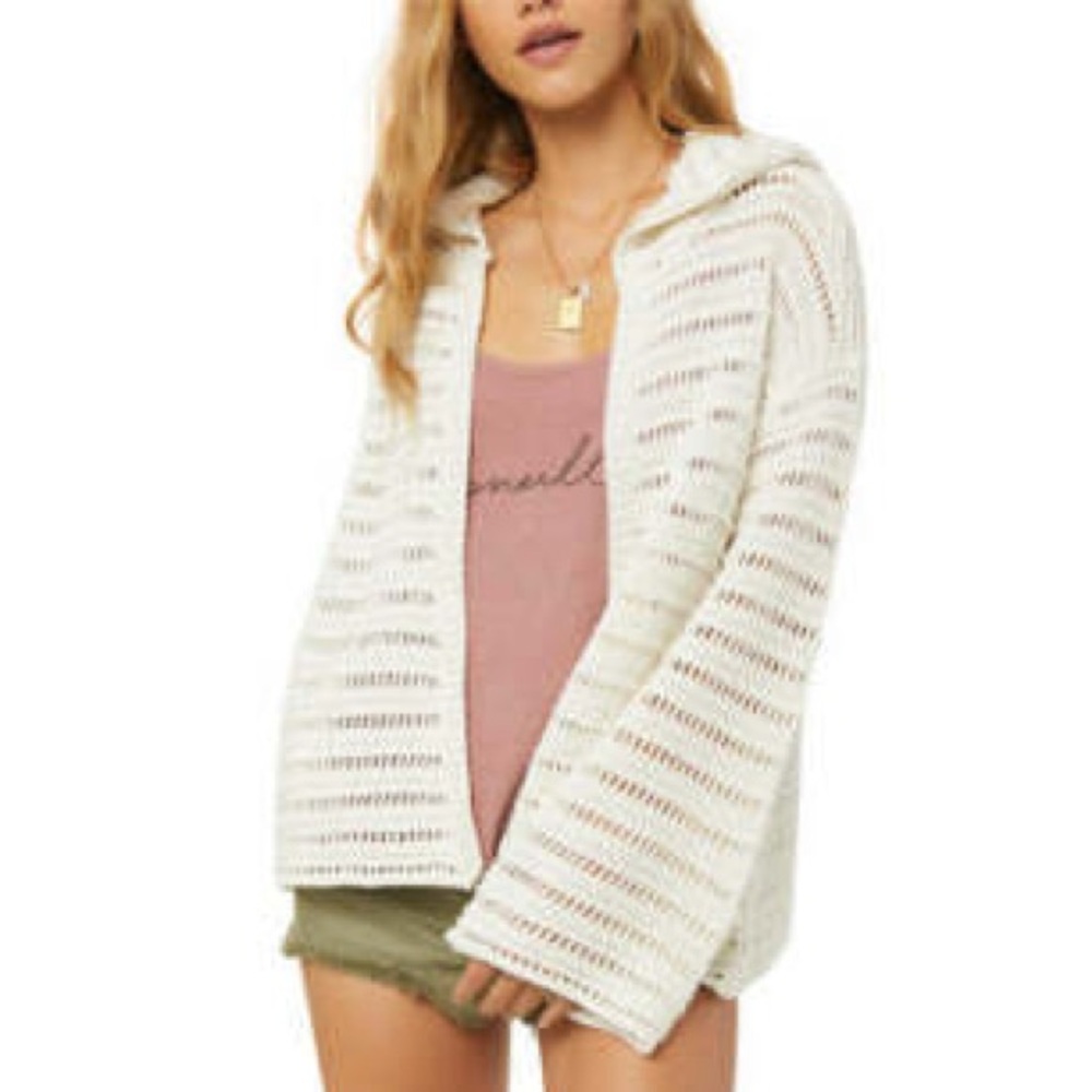 O'Neill Women's White Coastline Hoodie Size Large